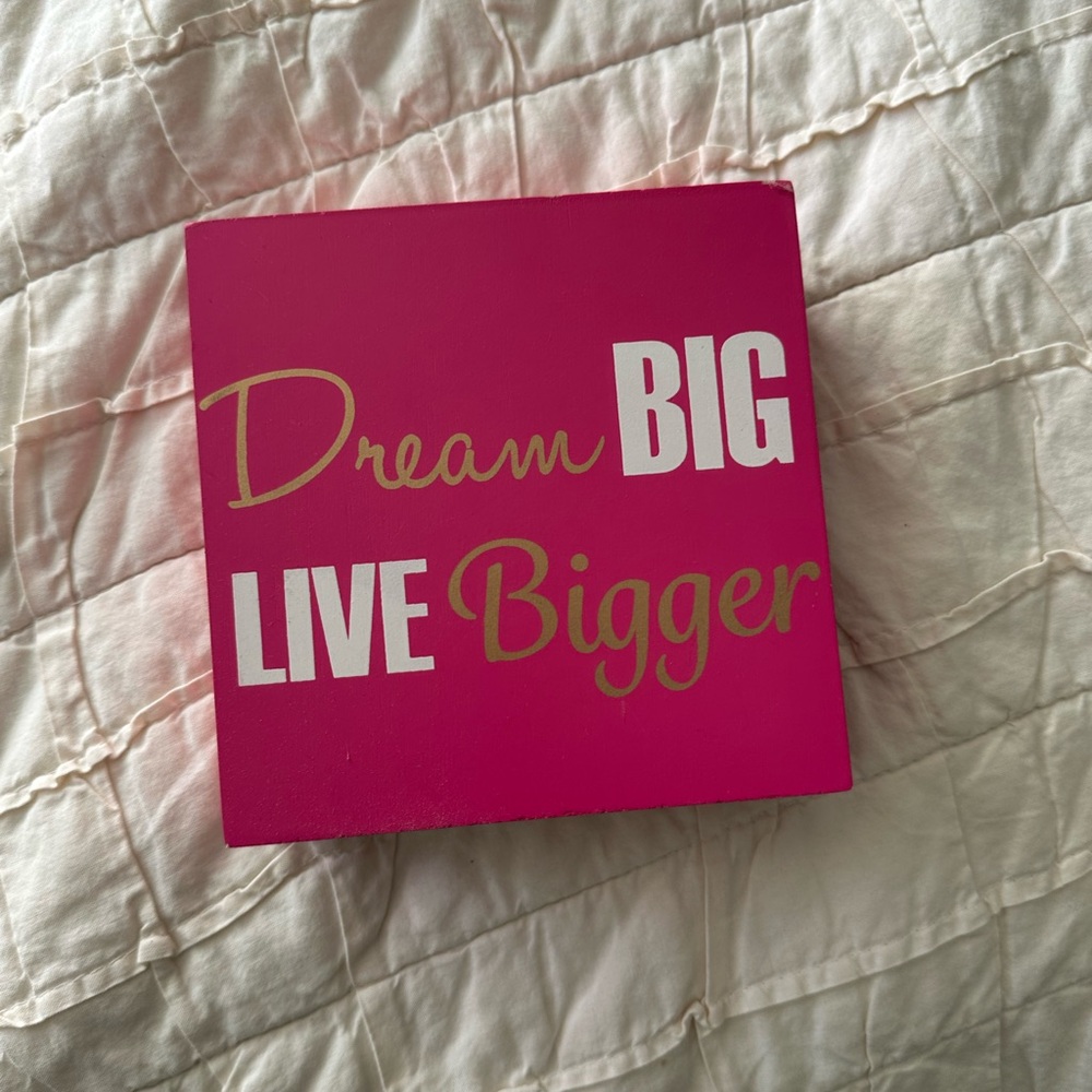 Dream Big Live Bigger Sign
